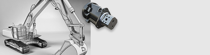 hydraulische Drehverteiler für Kettenbagger